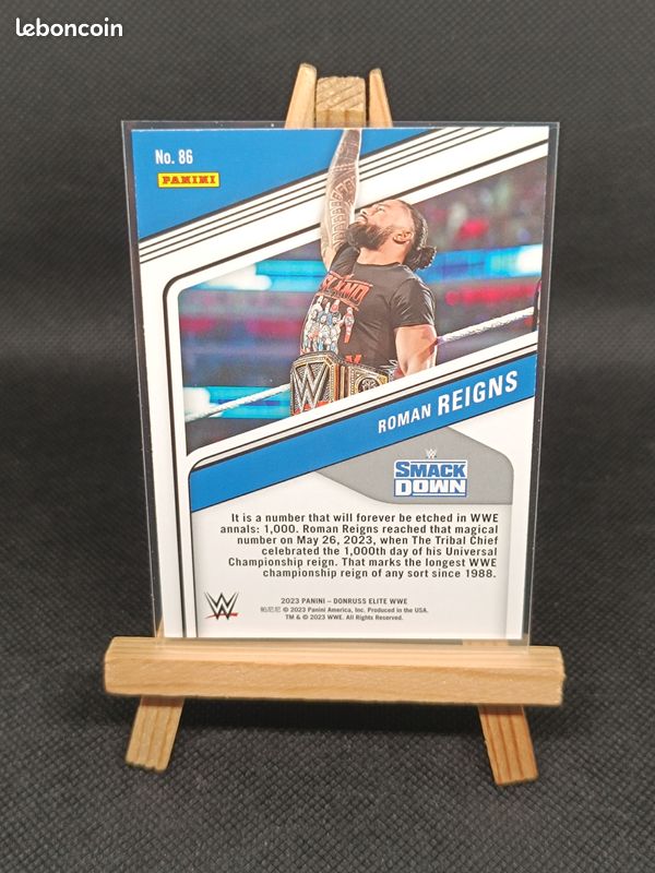 Lot de 3 cartes Panini Donruss Elite Roman Reigns (image 7)