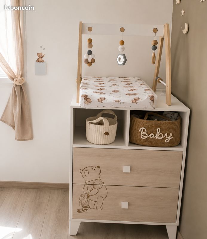 Lit bebe et table a langer chambre bebe (image 2)