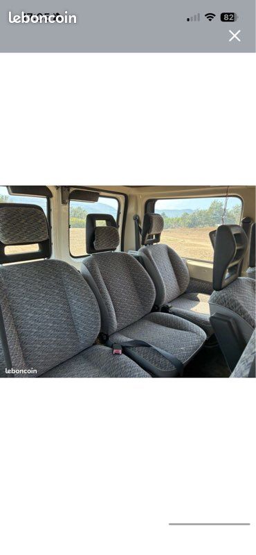 2 Banquette velour 3 place indépendante avec ceinture boxer jumper Ducato phase 1 et 2 (image 2)