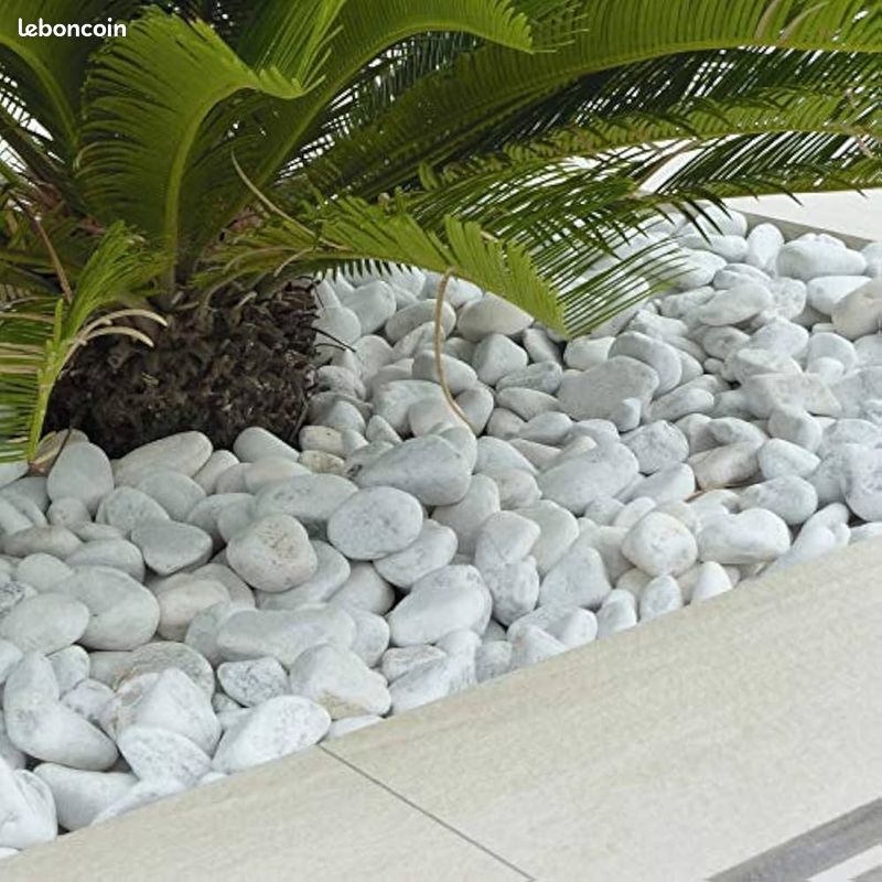Galets marbre blanc 40 x 60 (image 1)