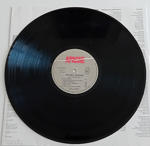 Un 33 tours de Michel Berger - Différences - 1985 (image 6)