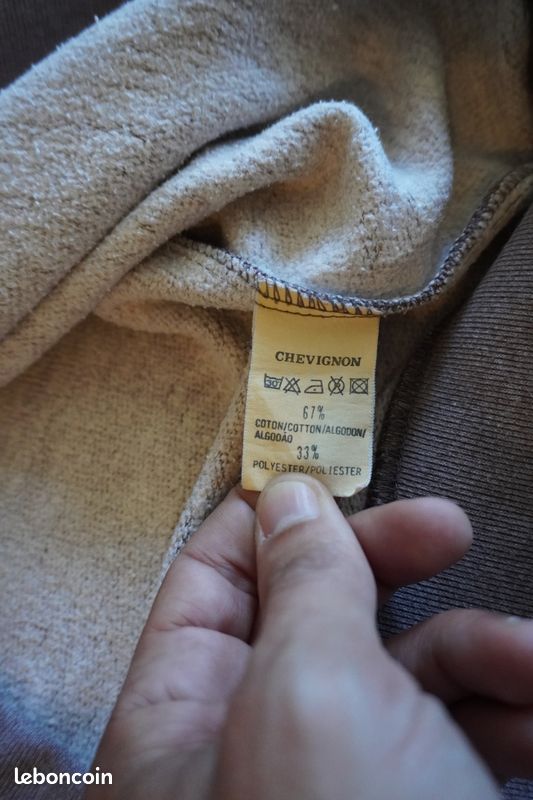Sweat Chevignon Togs Vintage - Canard Brodé - Taille XL - Marron / Taupe (image 5)
