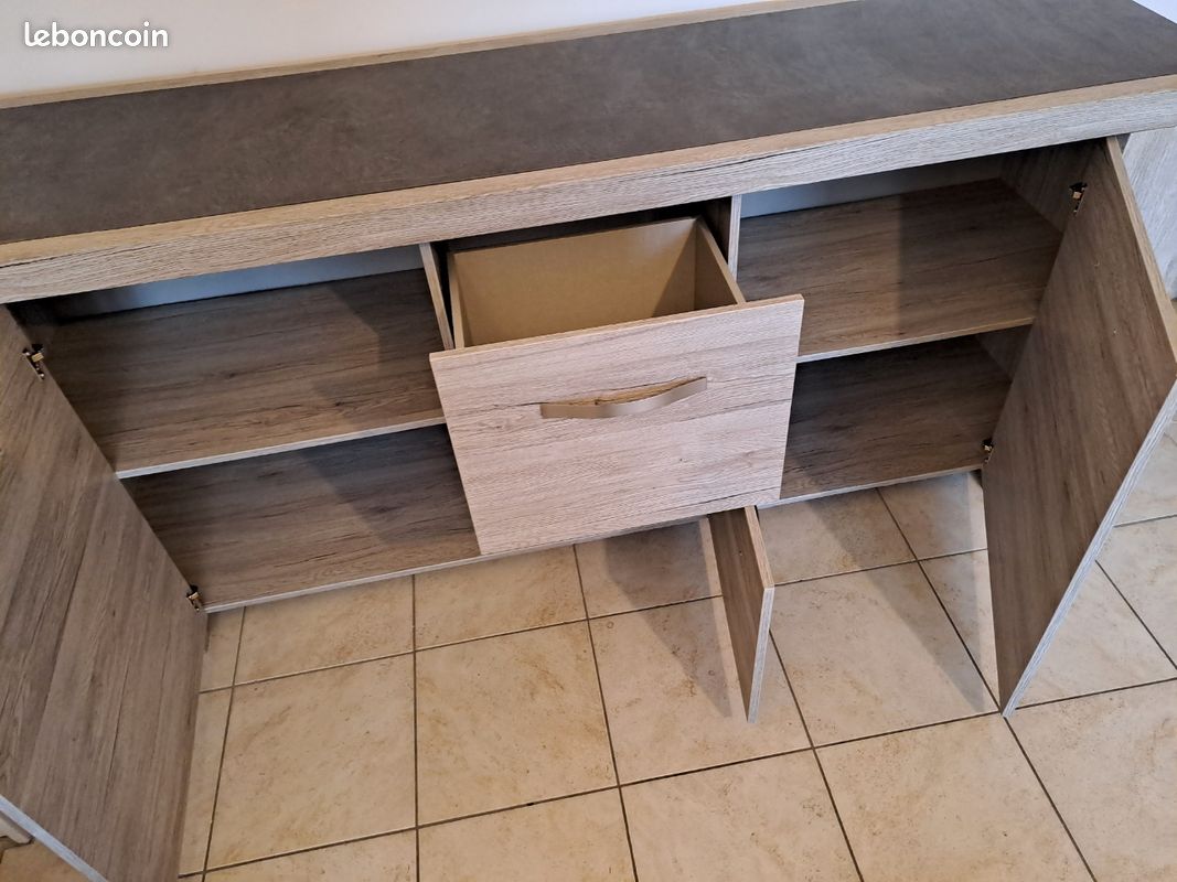 Buffet robuste gris moderne (image 6)