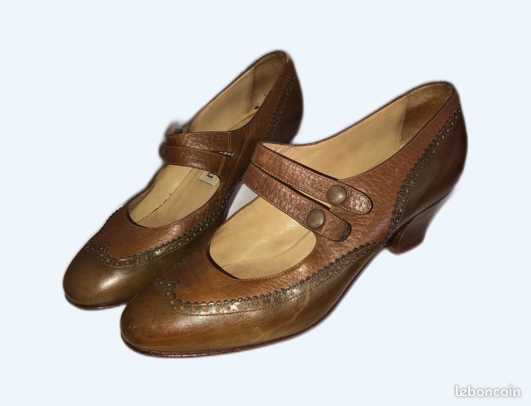 Chaussures Pollini tout cuir vintage (image 1)