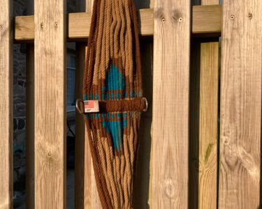 Sangle Garrot Showman 75110W - Marron Laine Mohair Multi Brins - Style Sud-ouest - Neuf