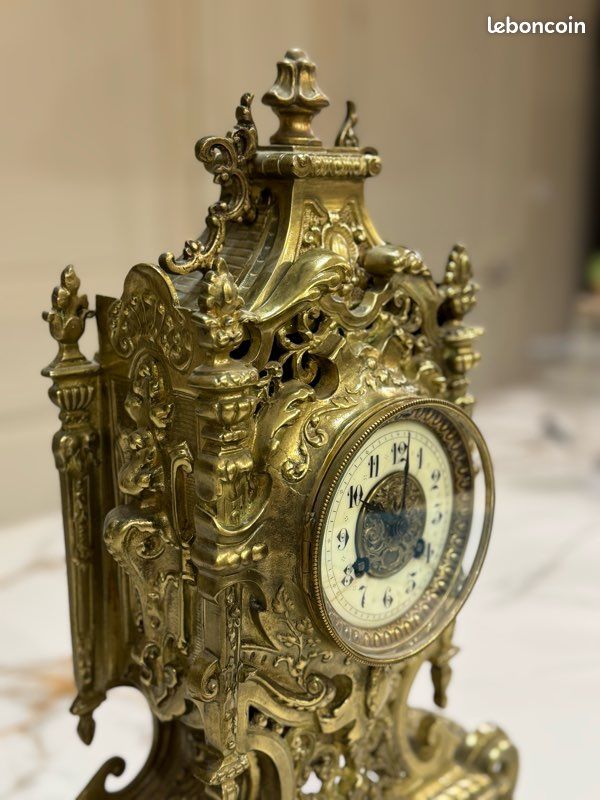 Pendule XIXe en bronze doré – Napoléon III (image 9)
