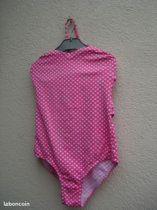 Maillot de bain une pièce Vichy rose (image 3)