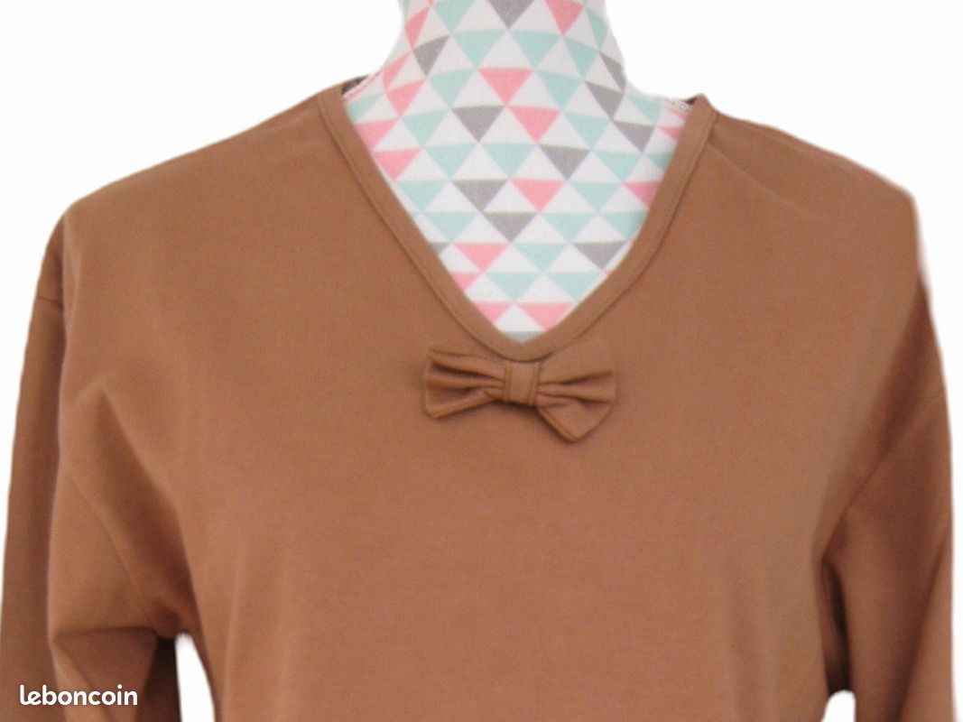 Tee-shirt marron en coton Neuf (image 2)