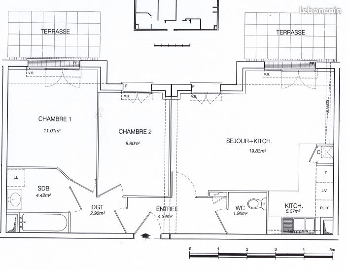Appartement 3 pièces 58 m² · à Persan · 58 m² · 1 002 €/mois