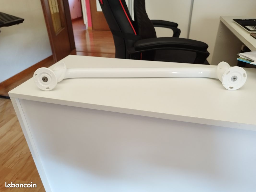 Barres douche tube alu 500mm en blanc neuf (image 2)