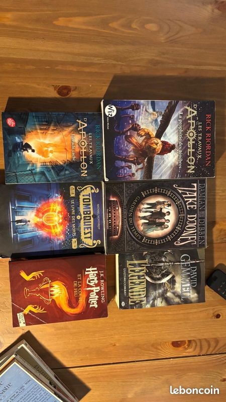 Lot de 6 livres jeunesse/fantasy – Harry Potter, Percy Jackson, TombQuest et Légendes (image 1)