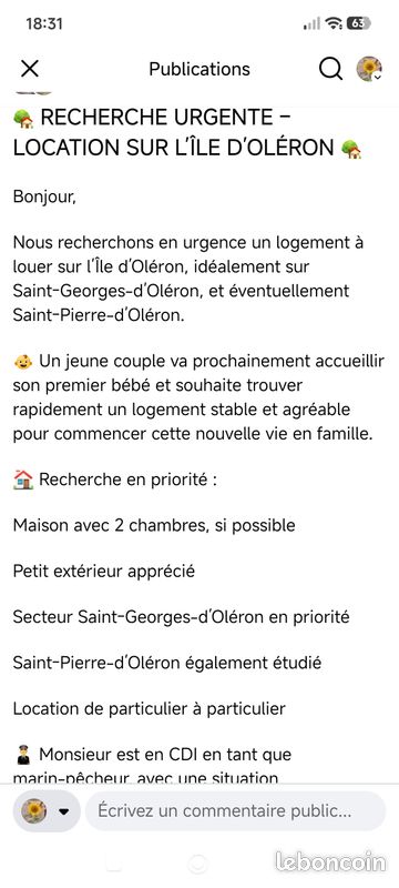 Maison 4 pièces 60 m² · à Saint-Pierre-d'Oléron · 60 m² · 800 €