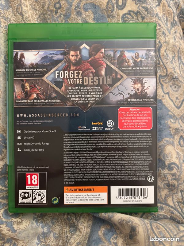 Assassin's creed odyssey Xbox one Jeux vidéo