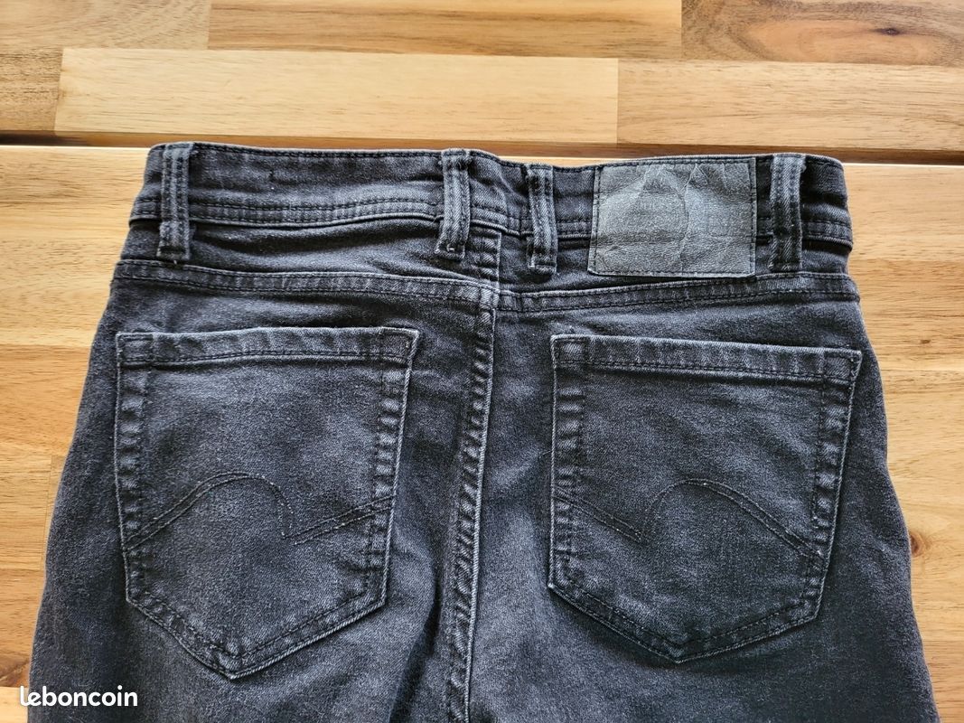 Pantalon jean skinny noir homme Jules taille 32 XXS (image 8)