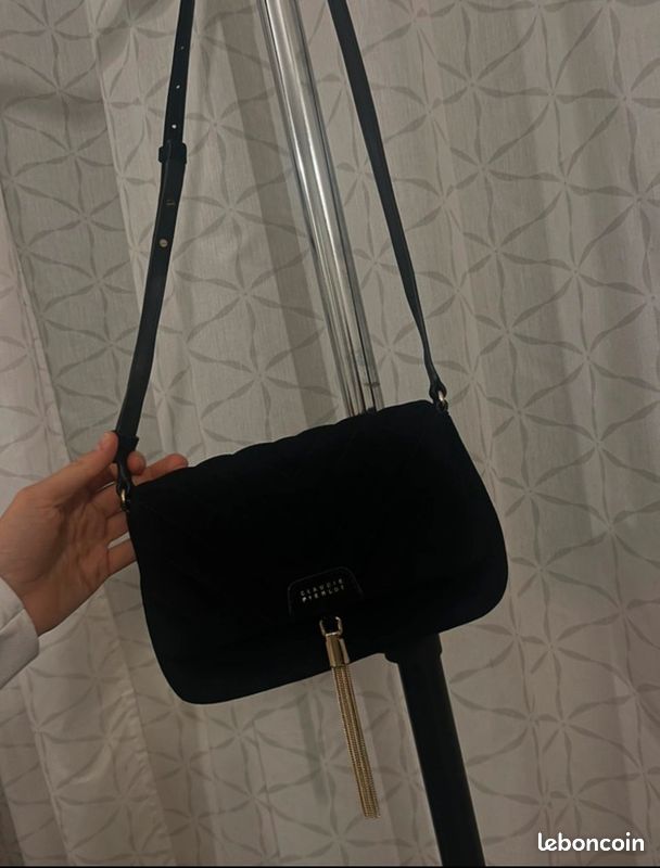 Sac Claudie Pierlot cuir suédé noir neuf (image 1)