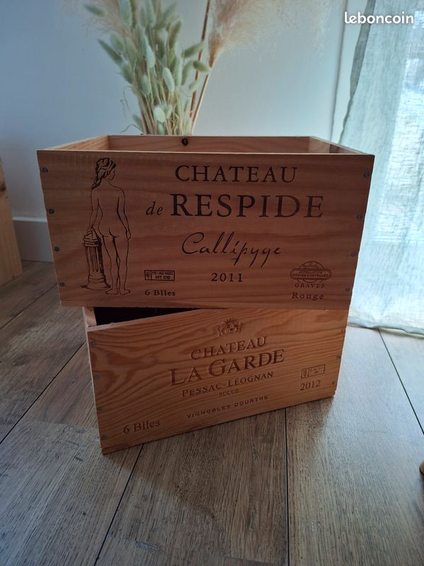 2 caisses de vin en bois (image 1)