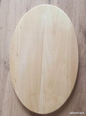 Planche à Découper Ovale En Bois Woodline Denmark - Marron - Peut Tenir Debout - Occasion TBE