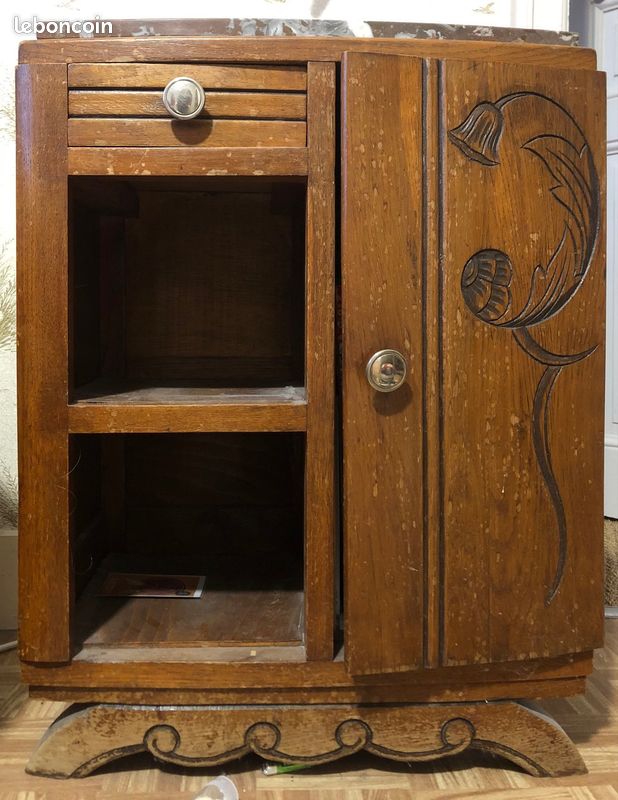 Lit, armoire et chevet vintage (image 5)