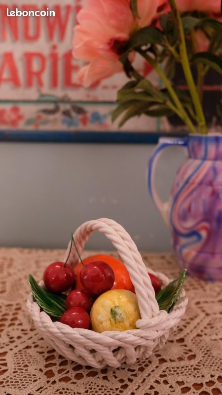 Corbeille de fruits en céramique vintage (image 7)