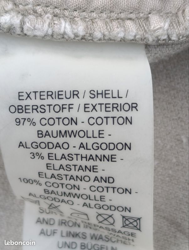 Pantalon droit en velours côtelé Aigle – Couleur Grège / Beige Taupe (image 11)