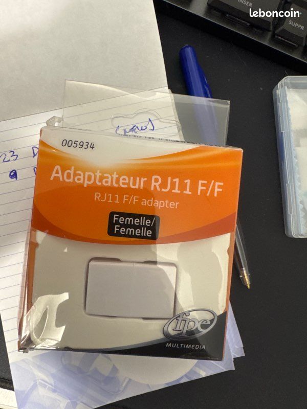 Adaptateur RJ11 Femelle/Femelle neuf – Téléphone / ADSL (image 1)