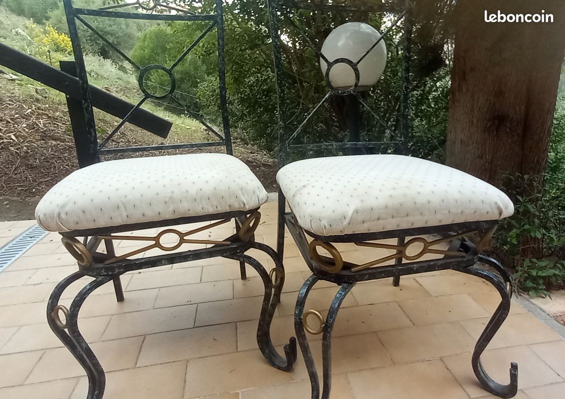 2 Magnifiques chaises Fer forgé (image 9)