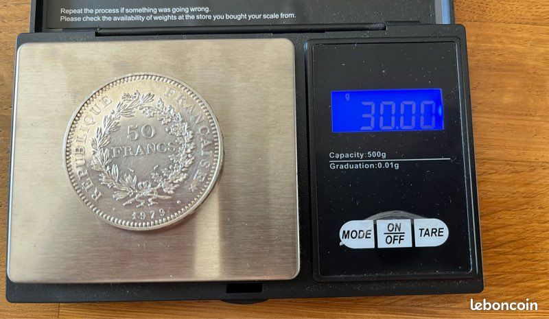 Lot pièces en argent 50 francs hercule (image 4)
