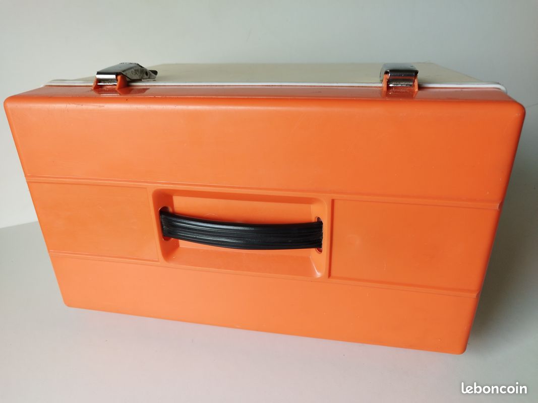 Glacière Vintage Orange Eda 36 - Camping-car, Collection - Années 70