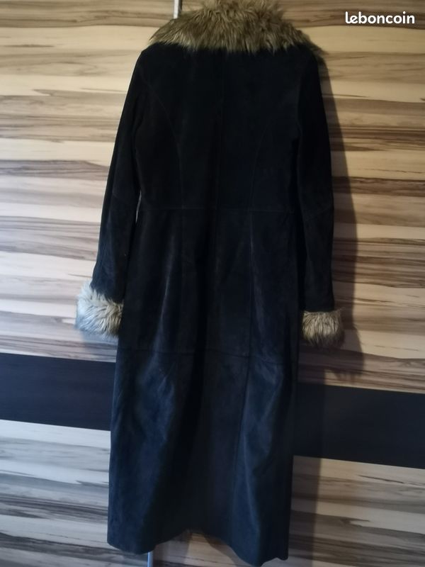 Superbe manteau croûte de porc et fourrure (image 3)