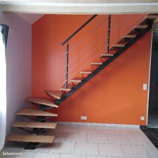 Escalier acier bois (image 1)
