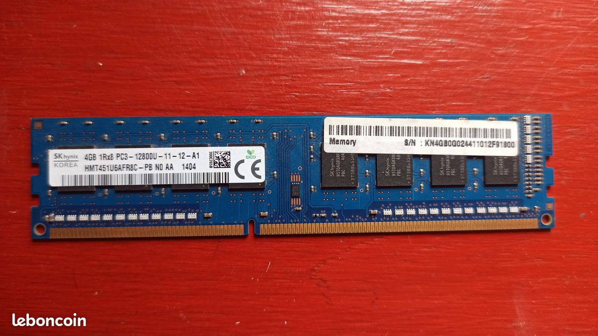 Barrette RAM 4 Go DDR3L 1600 MHz (PC3L-12800U) (image 1)
