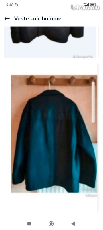Vends Veste cuir homme très bon état taille 52 marque tibet 50 euros (image 1)