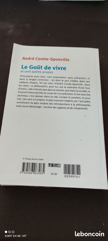 Livre le goût de vivre (image 2)