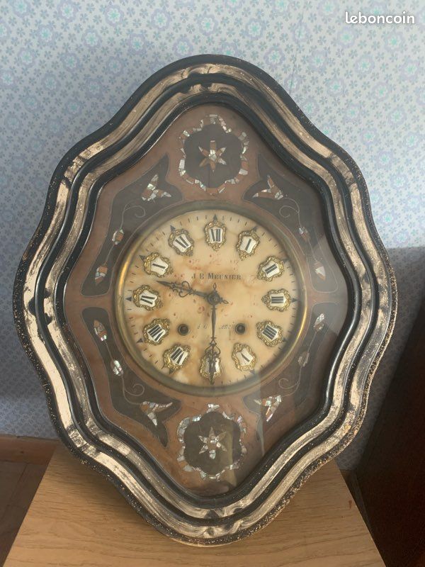 Horloge pendule œil de bœuf ancienne (image 1)
