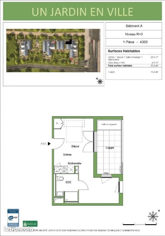 Appartement a louer villepinte - 1 pièce(s) - 30 m2 - Surfyn