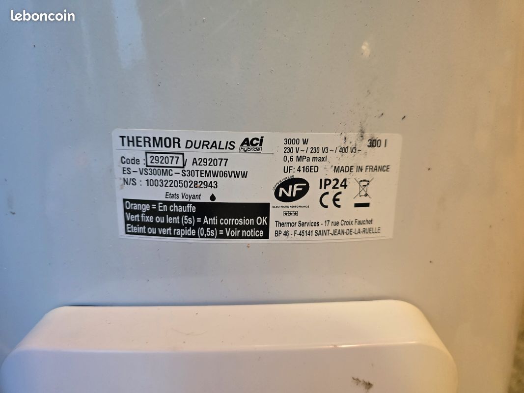 Chauffe-eau Thermor Duralis 300L (image 3)