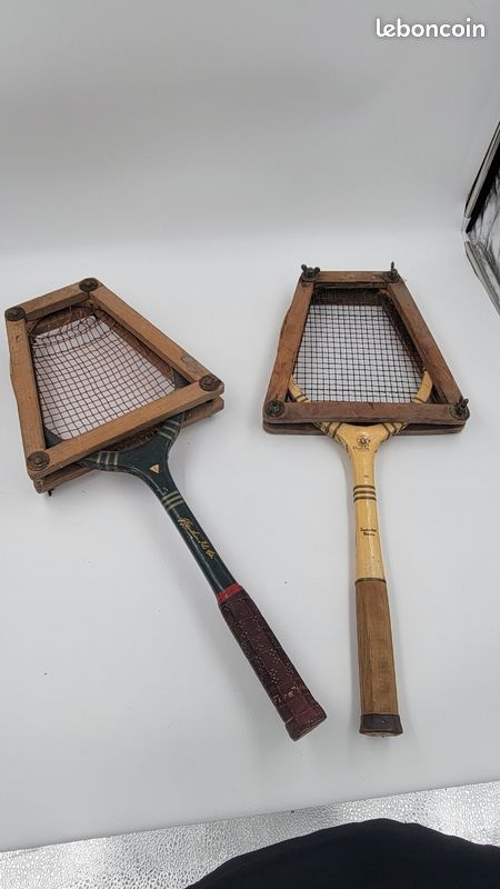 Lot De 2 Raquettes à Billes Marcraft Bantam En Bois - Vintage Et Homologuées !