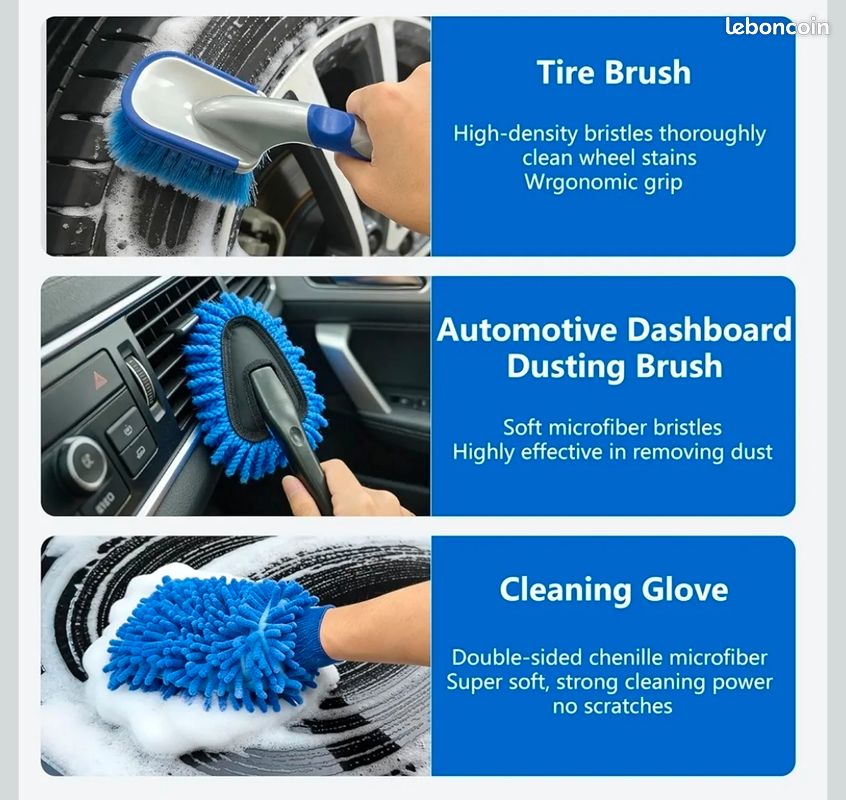 Kit De Pansage Dura-Tech Par Schneiders – Tote Bag Lavage Bleu Royal Avec Outils