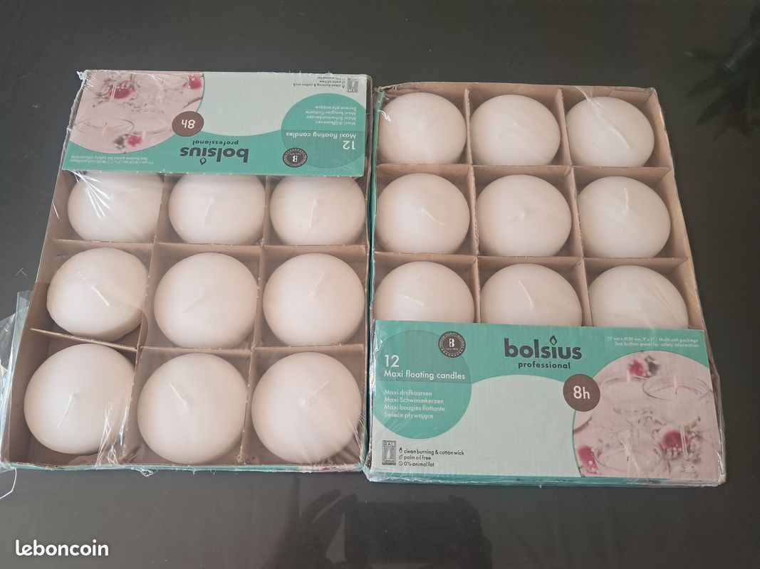 Lots de 24 bougies flottantes (image 1)