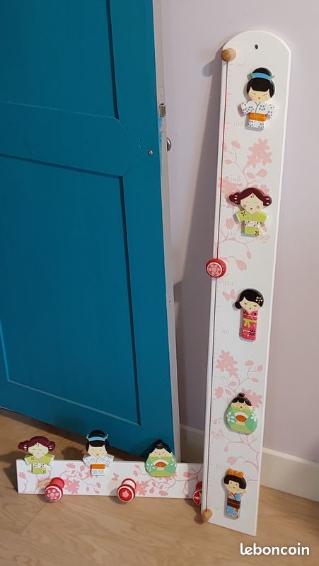 Mobile Musical Bois, toise et porte manteau Kokeshi (image 2)