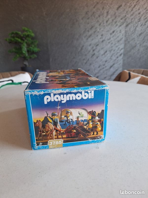 Playmobil 3785 - Timon Avec Essieu Et Roues Pour Chariot Sudiste Bleu (Western)
