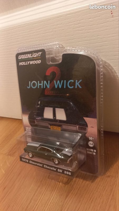 Greenlight 1/64 Chevrolet Chevelle SS 396 1970 | John Wick 2 | Diecast Verte