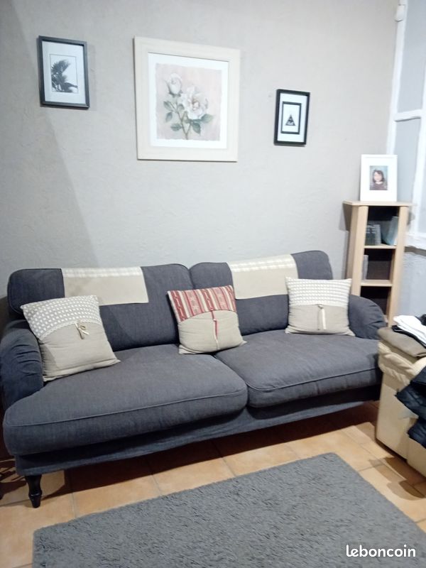 Housse De Canapé IKEA STOCKSUND 3 Places – Nolhaga Gris Foncé – Neuve Sous Emballage