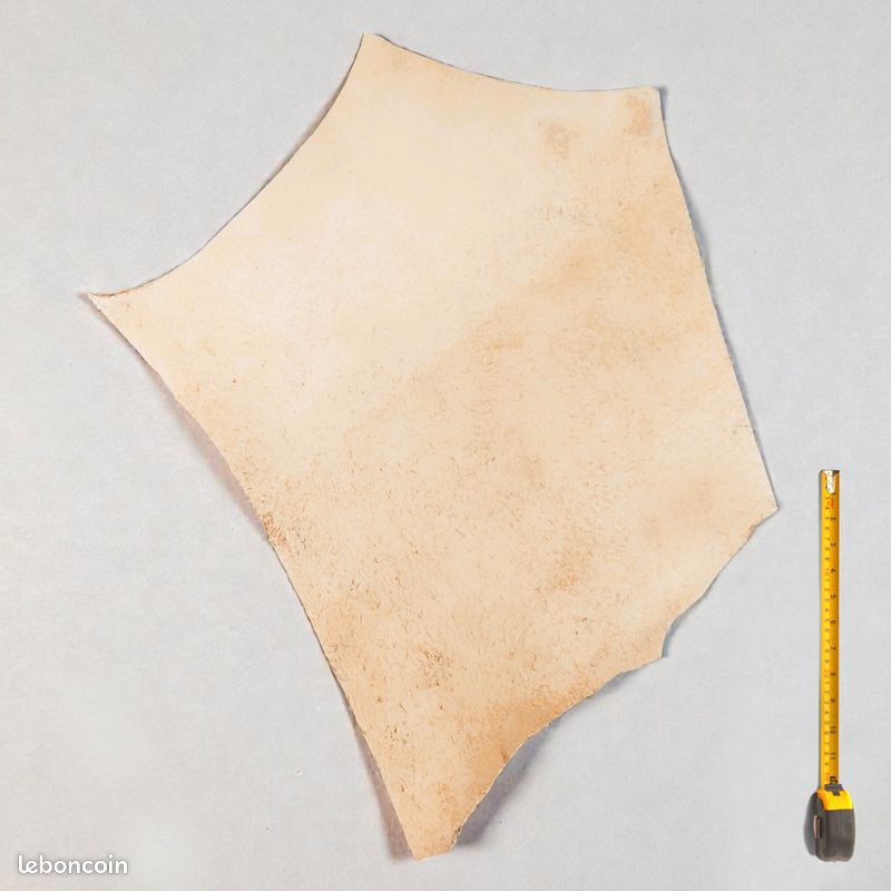 Cuir tannage végétal peau Tricolore patiné #719E (image 2)