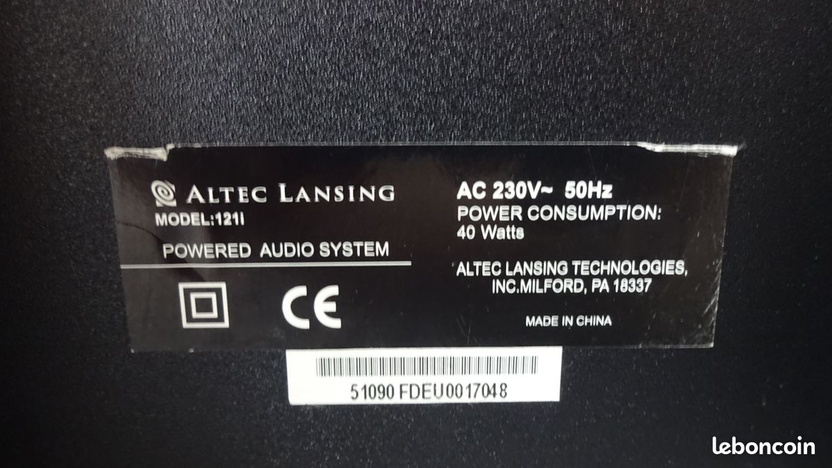 1 Powered Audio System Altec Lansing Model:121I (image 7)