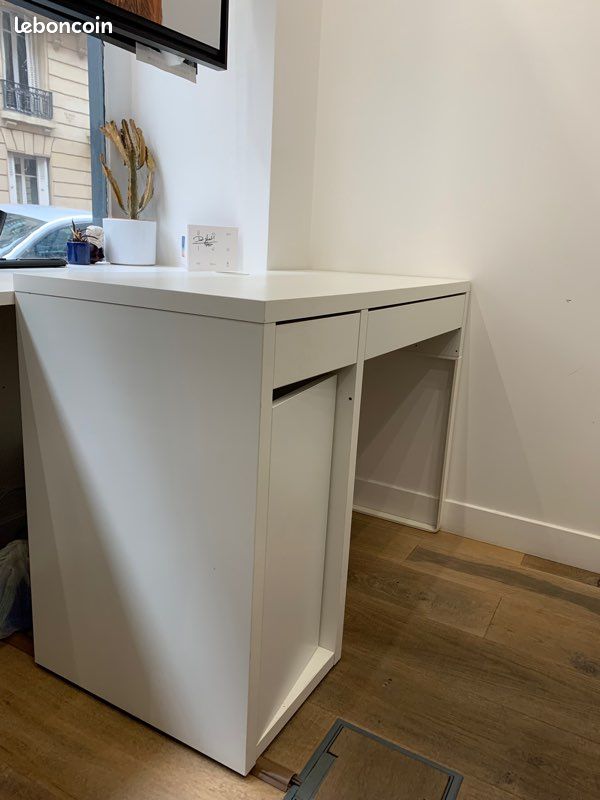 IKEA Micke, Bureau rectangulaire, 105x50cm, blanc (image 3)