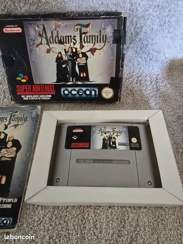 Jeu The Addams Family Sur Sega Master System - Version PAL, Boîte Et Notice Incluses, Très Bon état