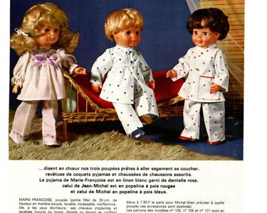 rare 1976 lot 5 patrons Poupée modes et travaux/originaux PORT GRATUIT