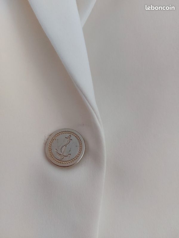 Veste-chemise Paulet côtelée Blanc Ivoire - Doudounes courtes Femme