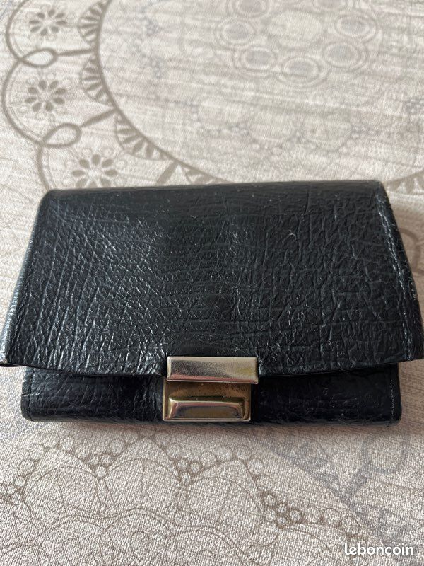 Portefeuille cuir noir (image 1)
